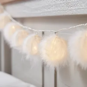 10 Fluffy Ball Battery Fairy Lights