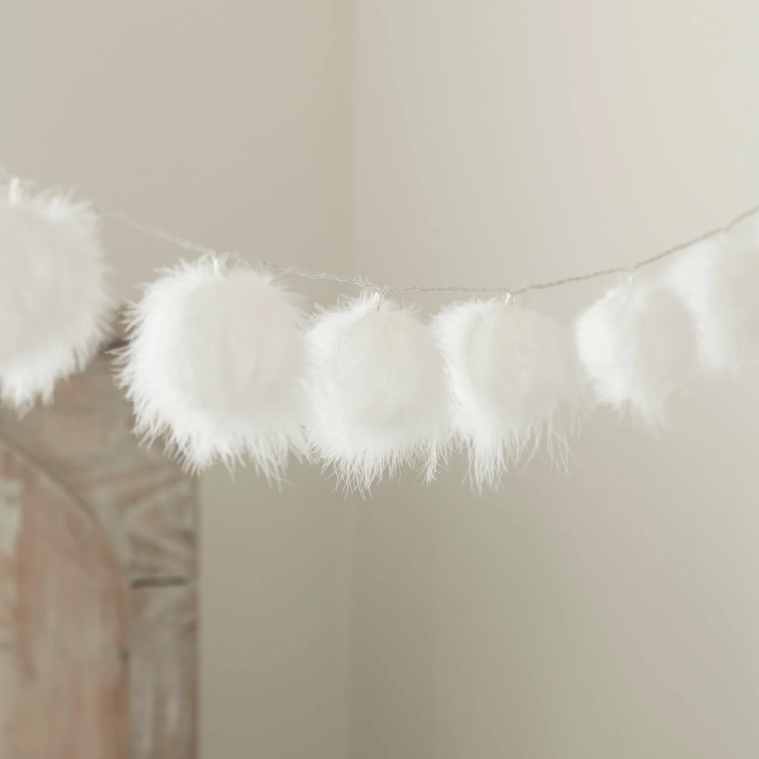 10 Fluffy Ball Battery Fairy Lights