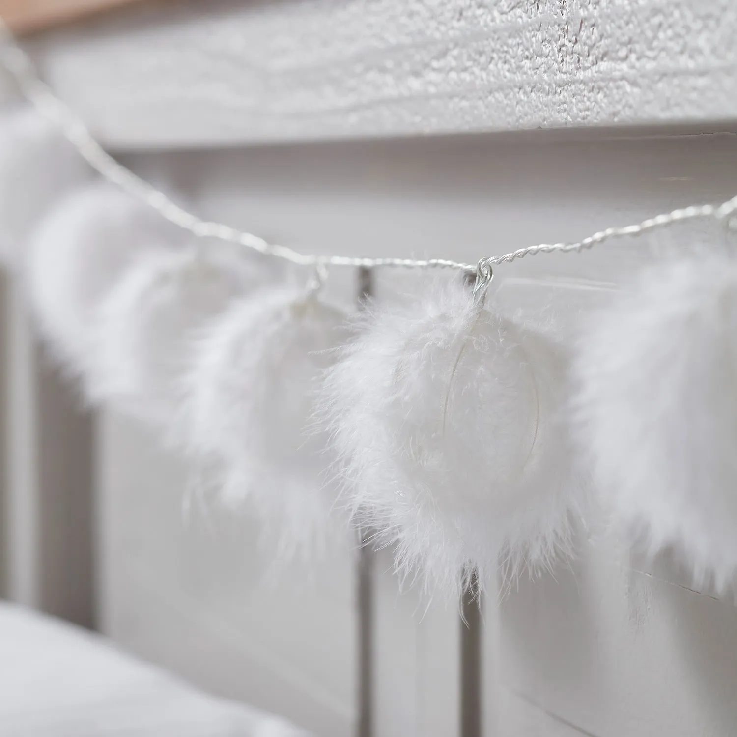 10 Fluffy Ball Battery Fairy Lights