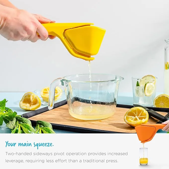 10” Lemon Juicer, Easy-Squeeze Manual, Folds Flat, Ergonomic Handle