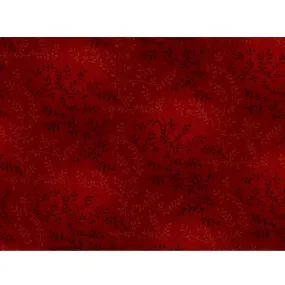 108" Vine Quilt Backing Fabric - Brick Red