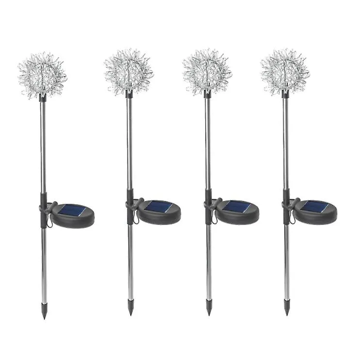 2 pcs color light Solar simulation dandelion yard decoration light, LED waterproof garden light AZ17245