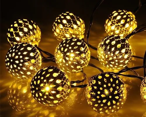 20 LED Moroccan Solar String Lights