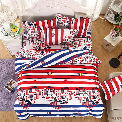 2017 home bedding Duvet cover set super king bedclothes grey flat sheet Adults bedding set 5 size bed linens AB side duvet cover