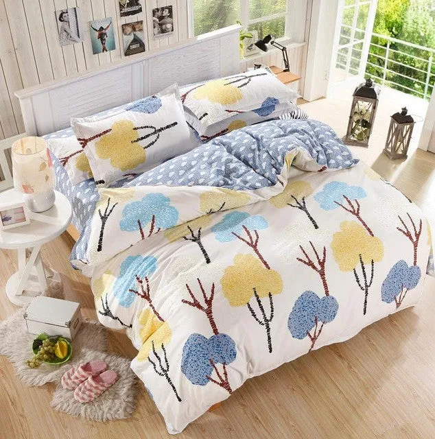 2017 new style fashion style queen/full/twin size bed linen set bedding set sale bedclothes duvet cover bed sheet pillowcases