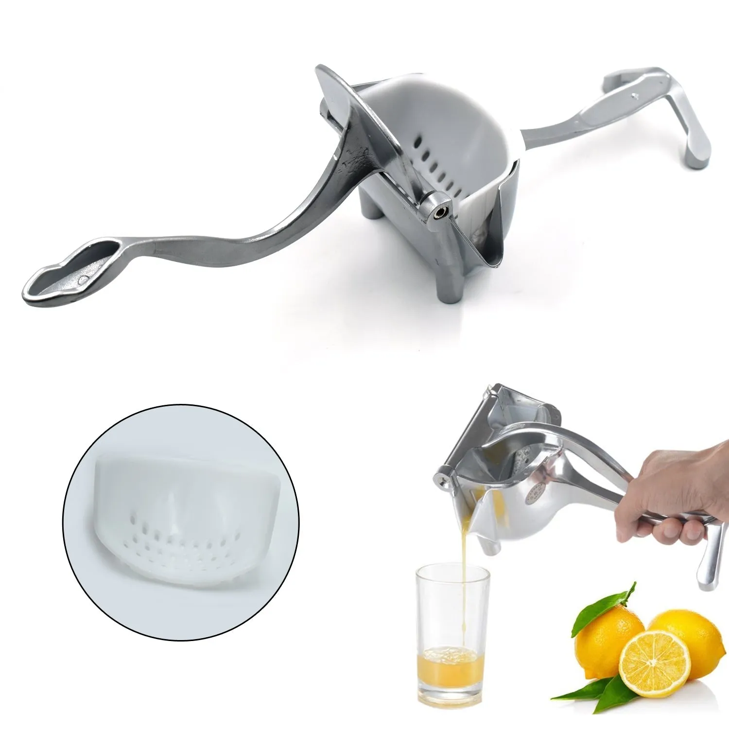 2445 Manual Aluminium and Steel Fruit Press Juicer