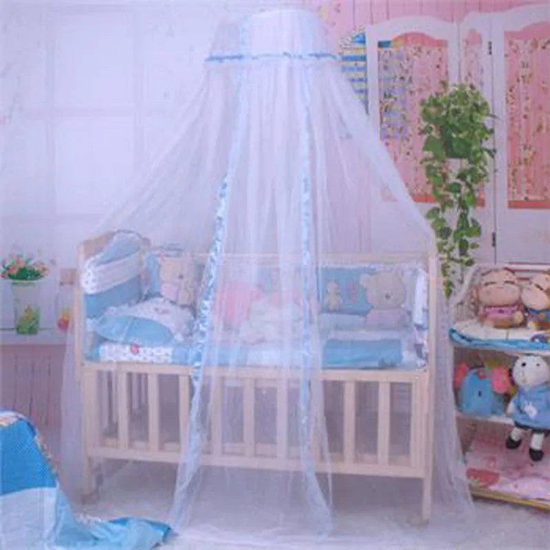 3 Colors 1 PC baby bed mosquito net Cute Baby Princess Canopy Crib Netting Dome Bed Mosquito Net for Nursery VBQ95 T30