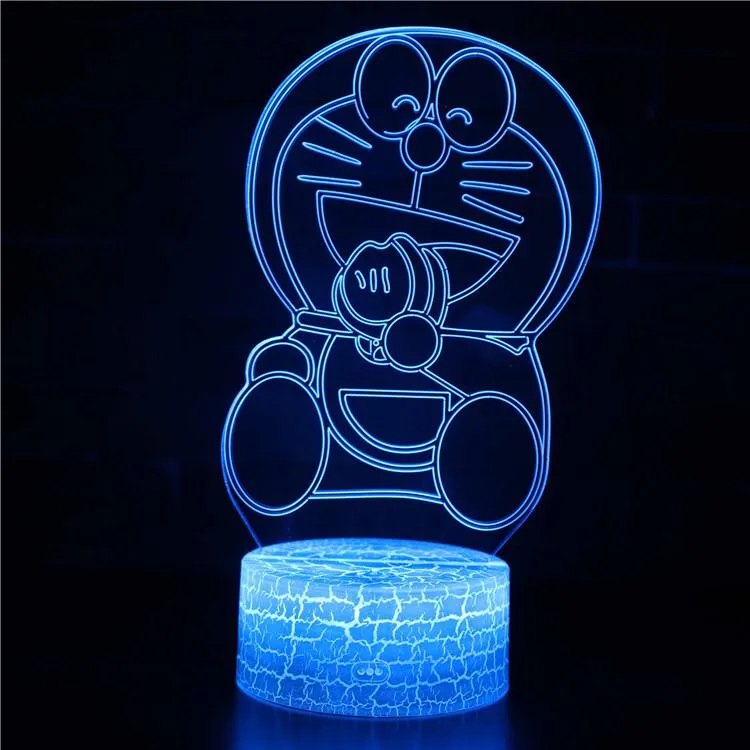 3D Led Novety Lighting Creative Gift Night Light Table Lamp Doraemon Light Led Home Corridor Hotel Party Atmosphere Lights