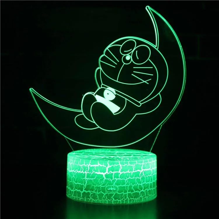 3D Led Novety Lighting Creative Gift Night Light Table Lamp Doraemon Light Led Home Corridor Hotel Party Atmosphere Lights