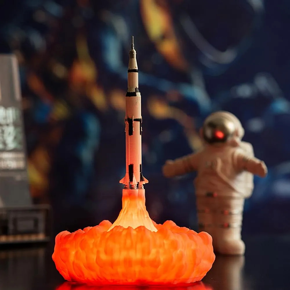 3D Printing Rocket Light Saturn Creative Product Decoration Led Night Light