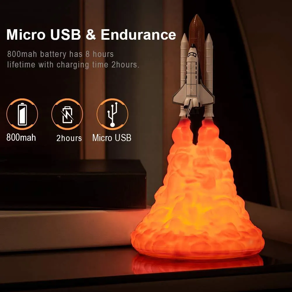 3D Printing Rocket Light Saturn Creative Product Decoration Led Night Light