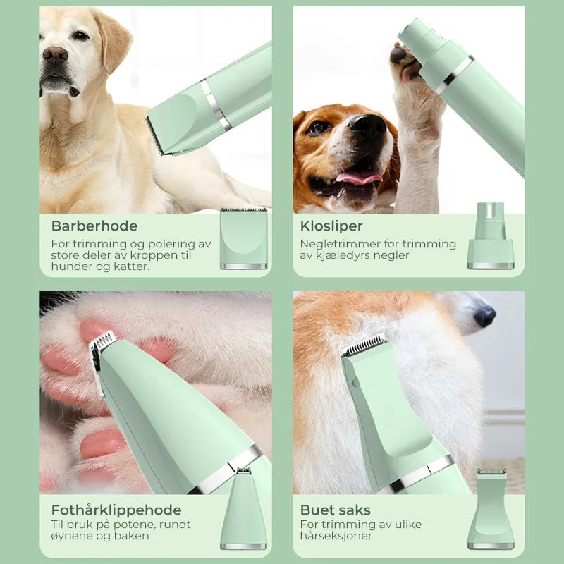 4-in-1 pet hair shaver - quiet and efficient