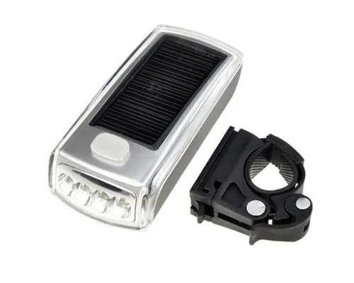 4 LED Bike Bicycle USB 2.0 Rechargeable Solar Front Head Light