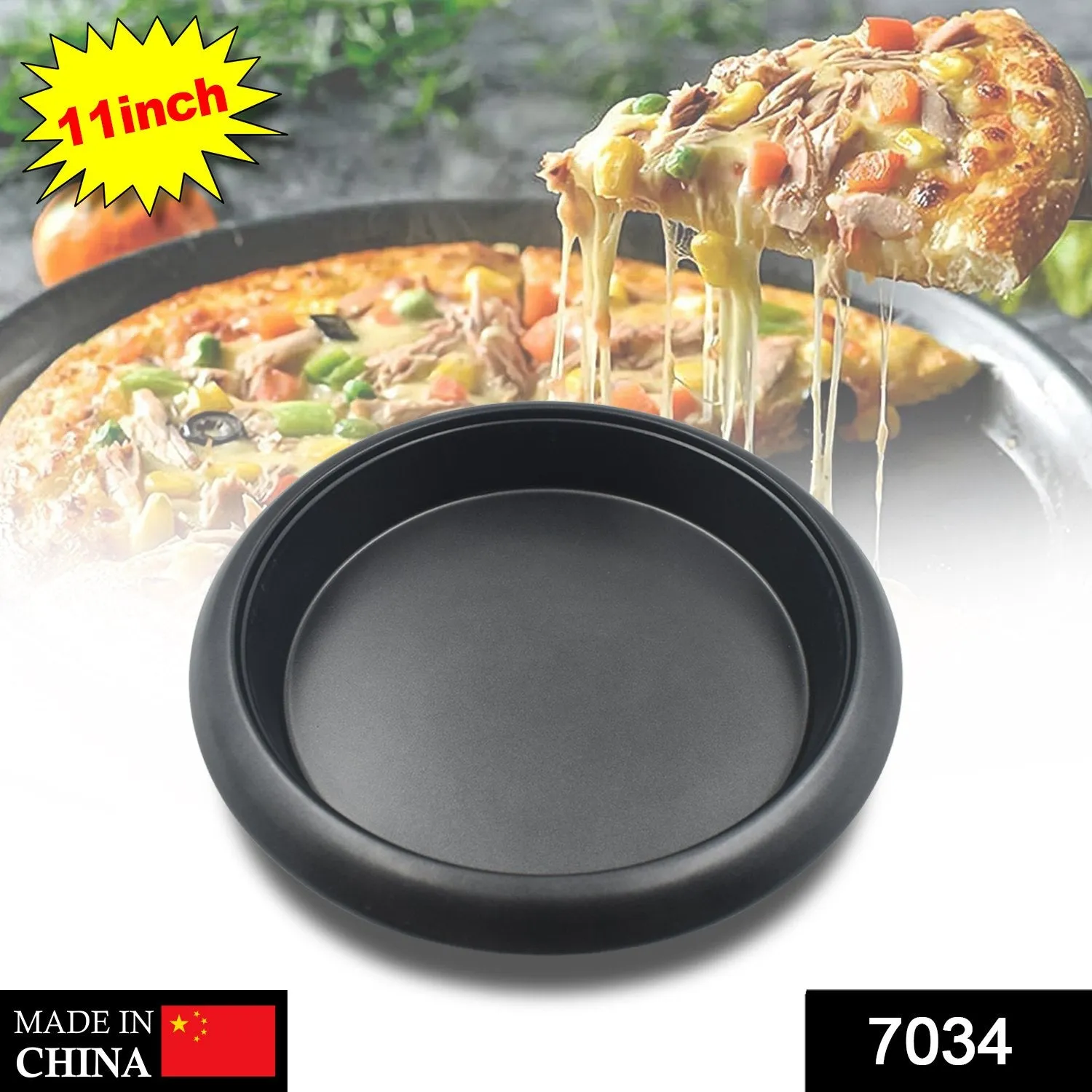 7034 Round Shape Carbon Steel Non-stick Baking Tray (11 Inch)