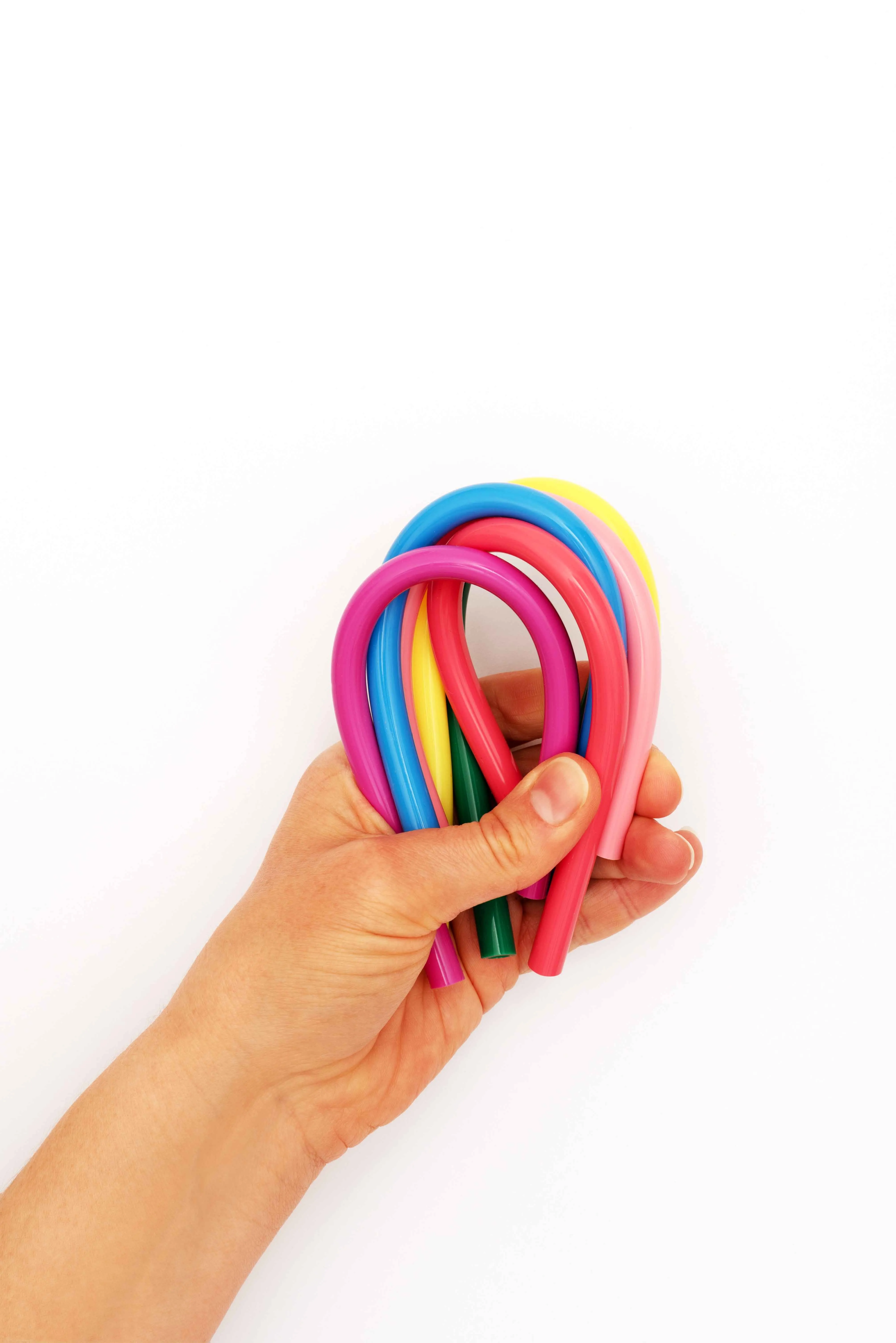 8 colourful silicone straws and cleaning brush