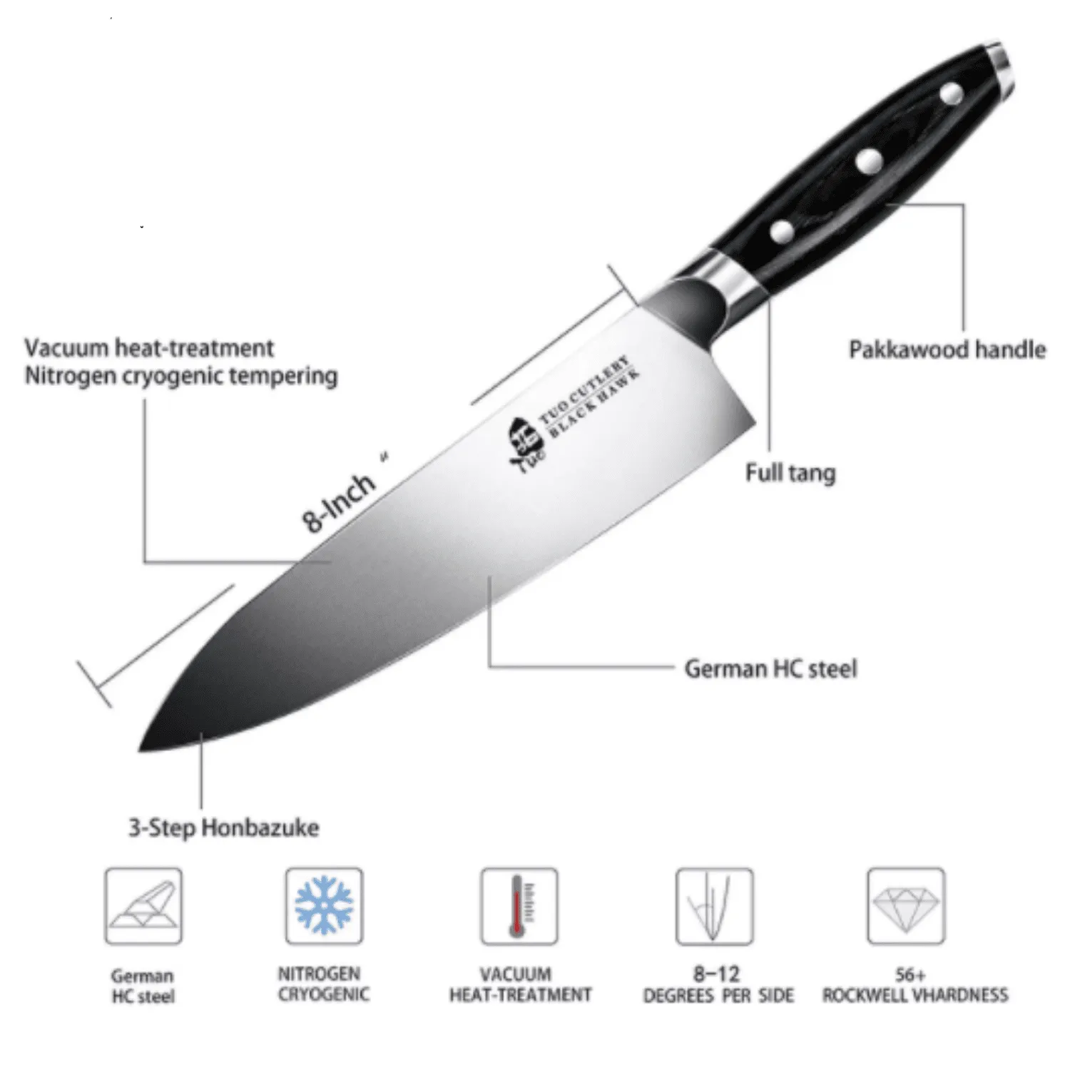 8" Kitchen Professional Cooking Knife