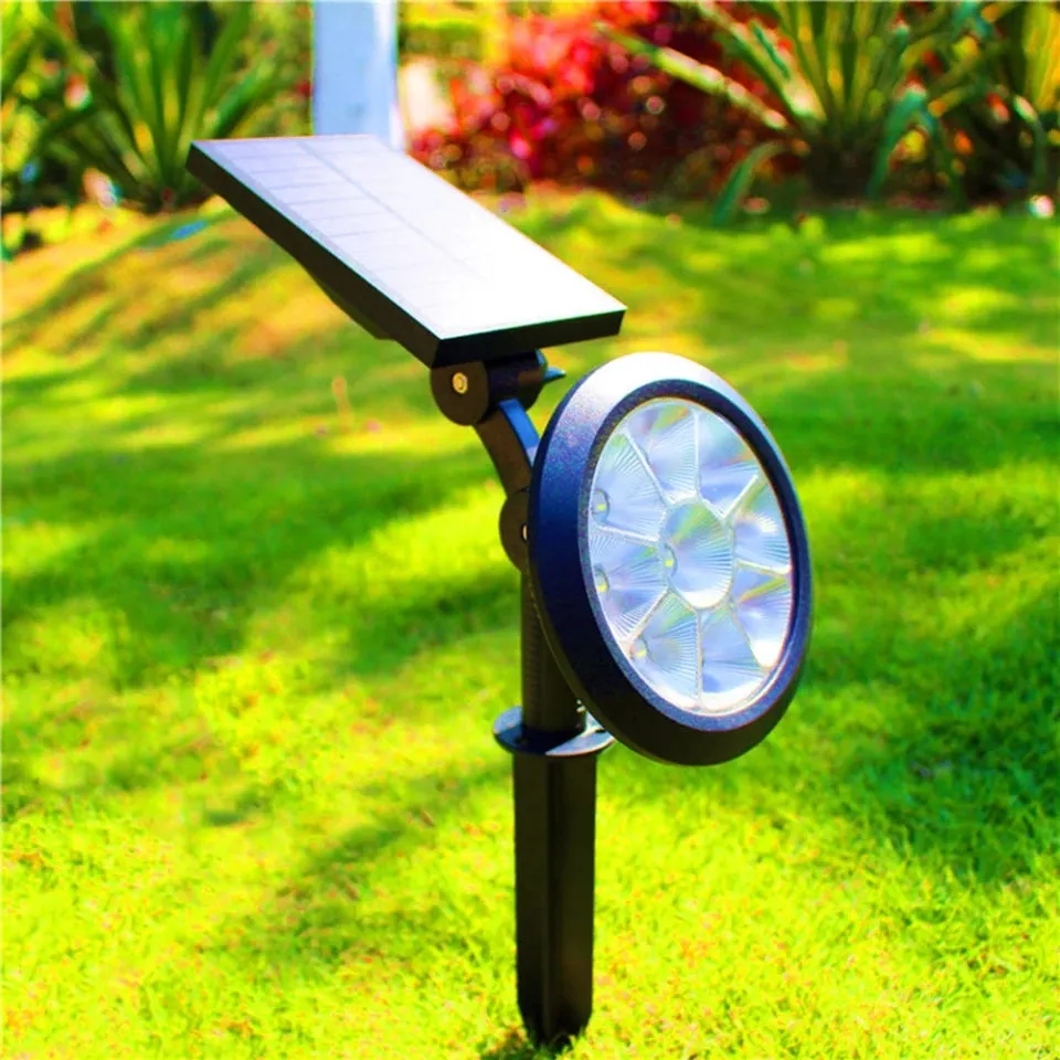 9 LED Spotlight Outdoor Solar Lawn Light Waterproof For Home/Garden/Wedding