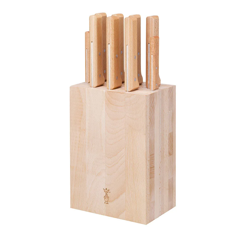 9-Slot Beech Wood Knife Block