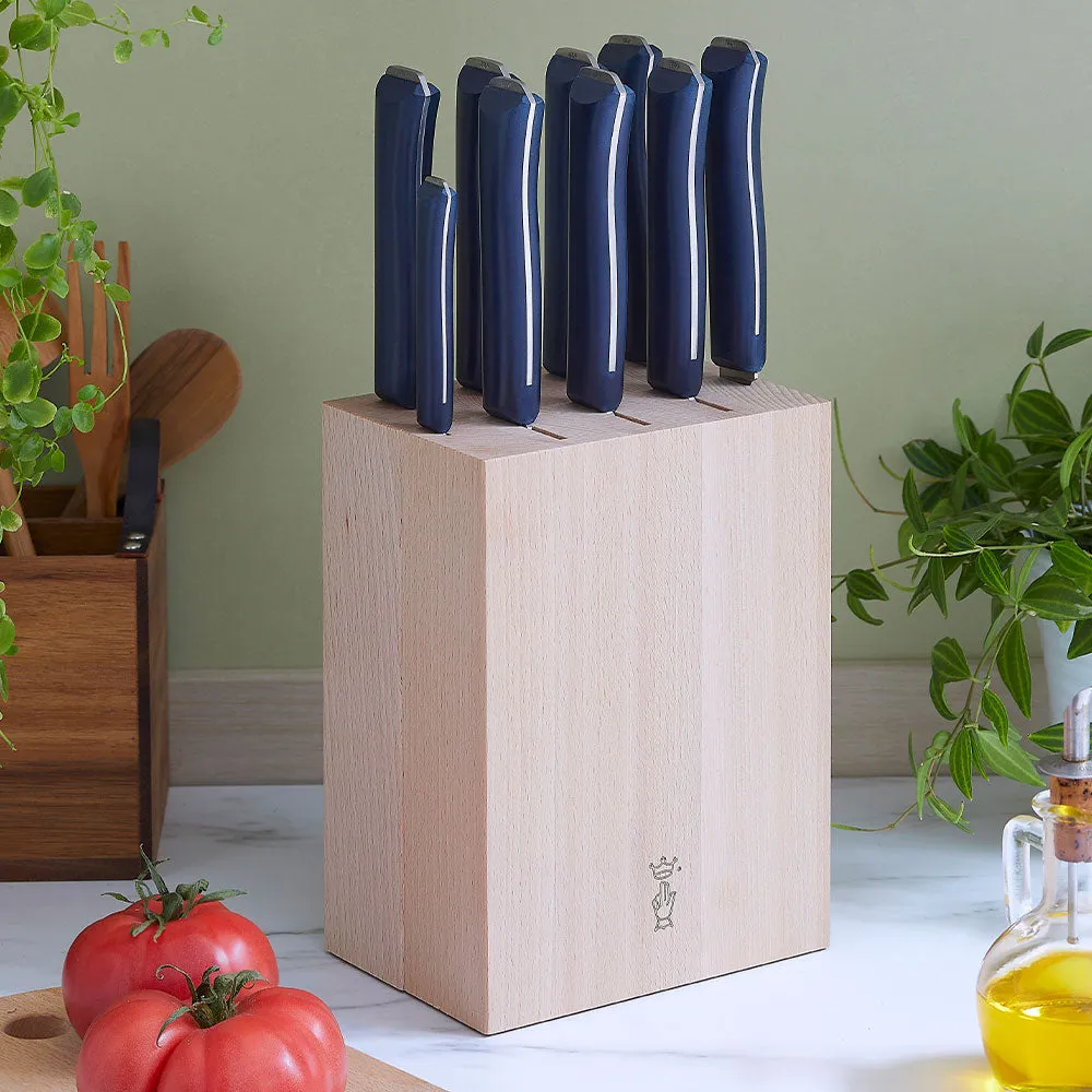 9-Slot Beech Wood Knife Block