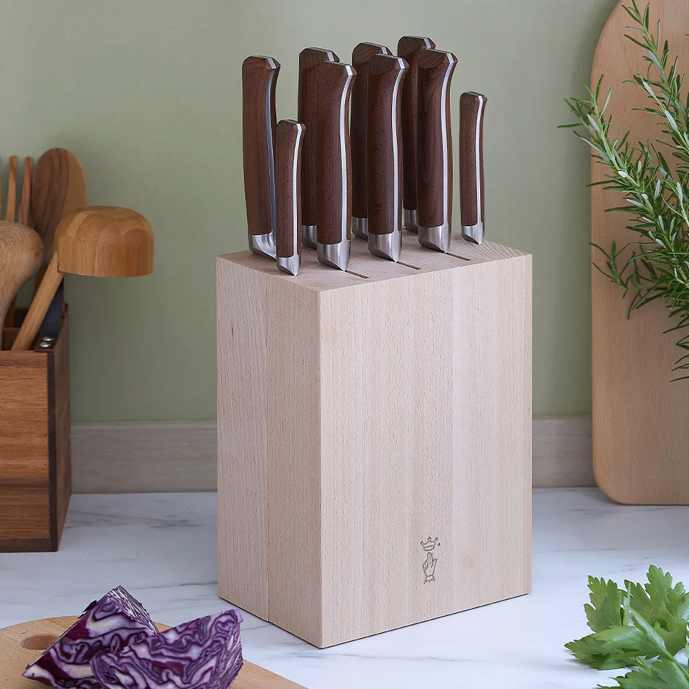 9-Slot Beech Wood Knife Block