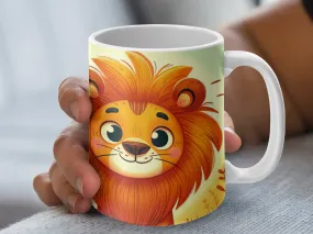 Adorable Charismatic Lion Coffee Mug, Funny Lazy Mug, Sarcastic Mug, Lion Mug, Funny Mug, Unique Gift Idea for Her, Cute Animal