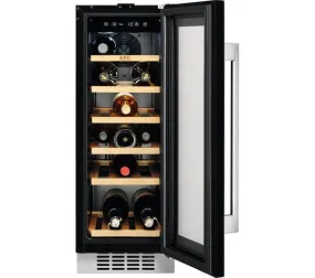 AEG SWE63001DG 30cm Built-In 20 Bottle Capacity Wine Cooler in Black