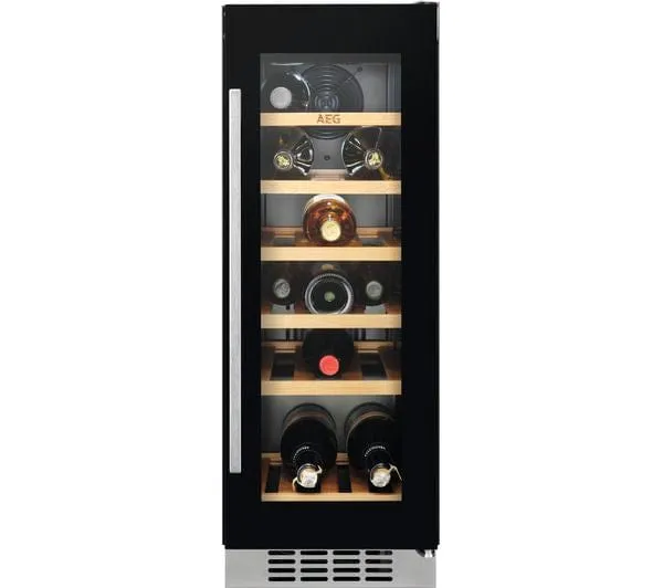 AEG SWE63001DG 30cm Built-In 20 Bottle Capacity Wine Cooler in Black