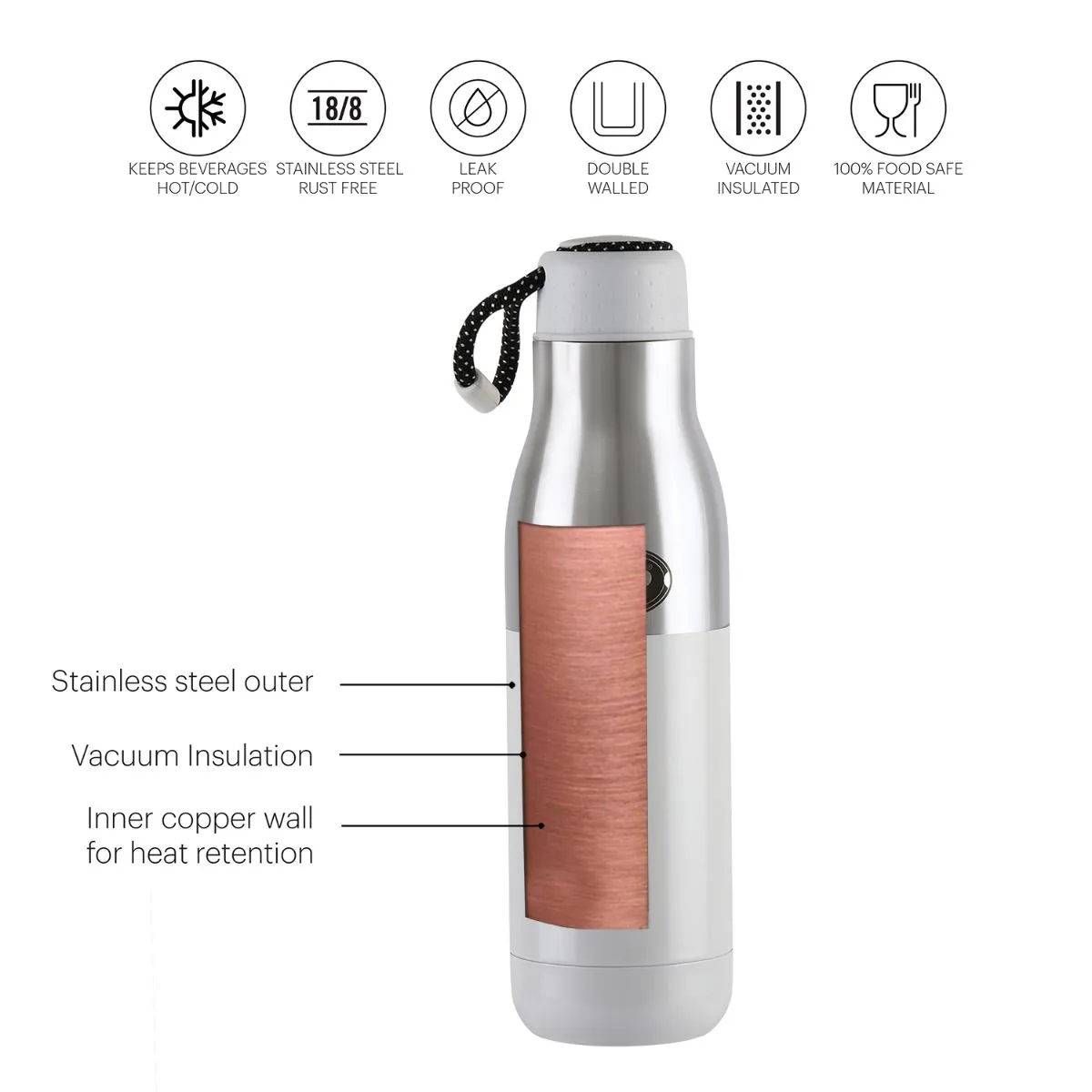 Alexia Flask, Vacusteel Water Bottle, 800ml