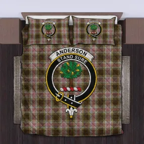 Anderson Dress Tartan Quilt Bed Set with Family Crest