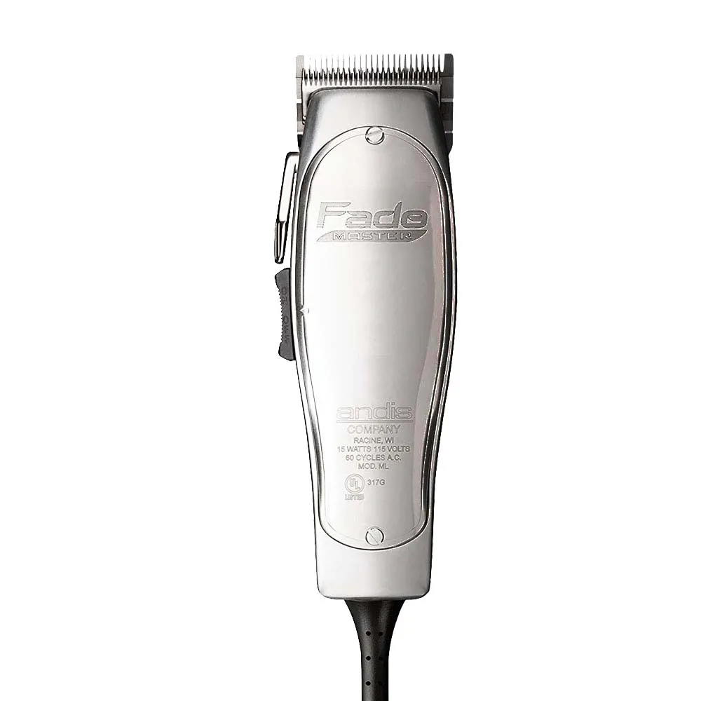 Andis 01690 Professional Fade Master Hair Clipper with Adjustable Fade Blade, Silver   BaBylissPro Barberology Knuckle Brush