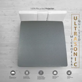 Anthracite Microfiber Ultrasonic Waterproof Mattress Protector