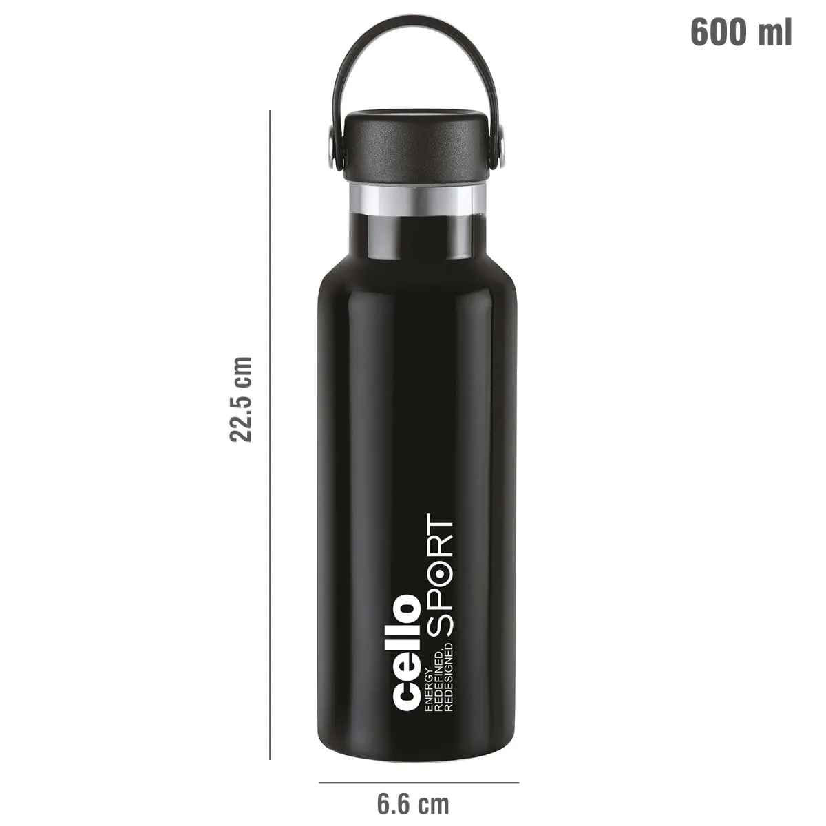 Aqua Bliss Flask, Vacusteel Water Bottle, 600ml