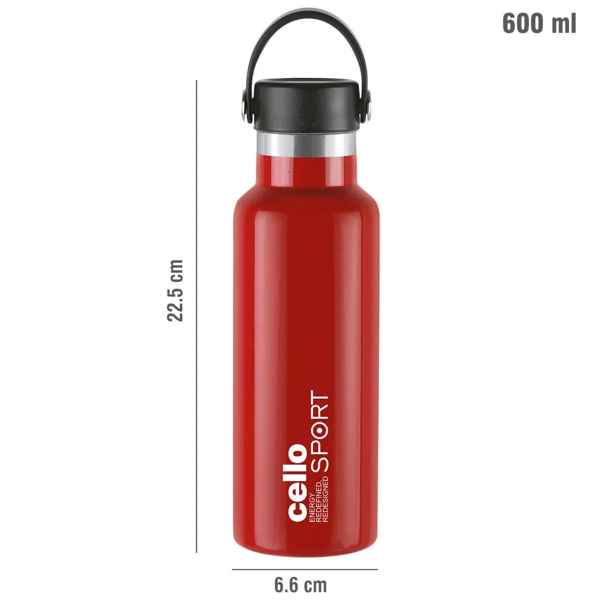 Aqua Bliss Flask, Vacusteel Water Bottle, 600ml