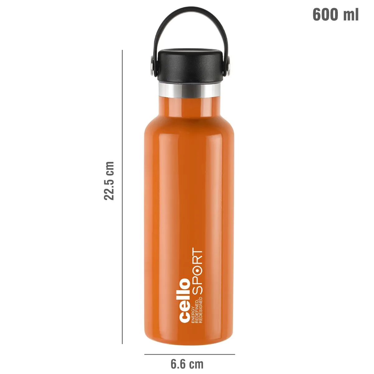 Aqua Bliss Flask, Vacusteel Water Bottle, 600ml