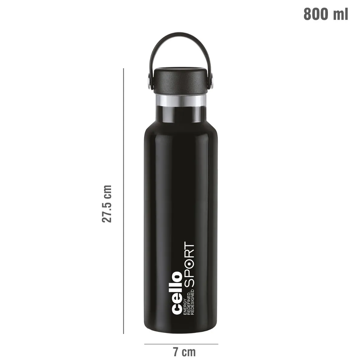 Aqua Bliss Flask, Vacusteel Water Bottle, 800ml