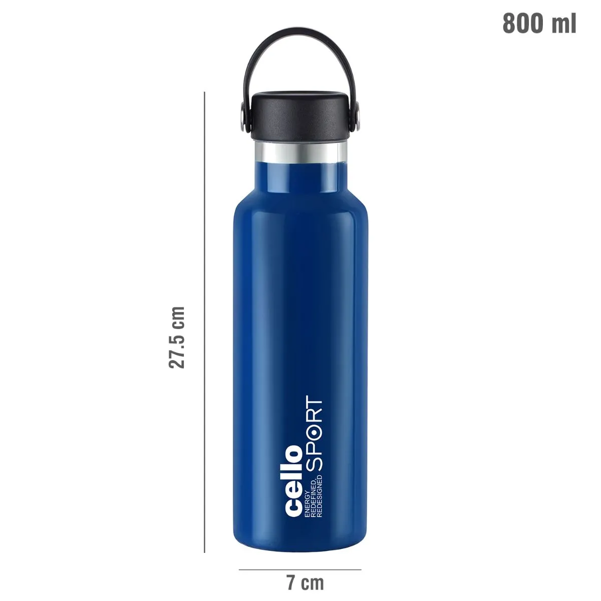 Aqua Bliss Flask, Vacusteel Water Bottle, 800ml