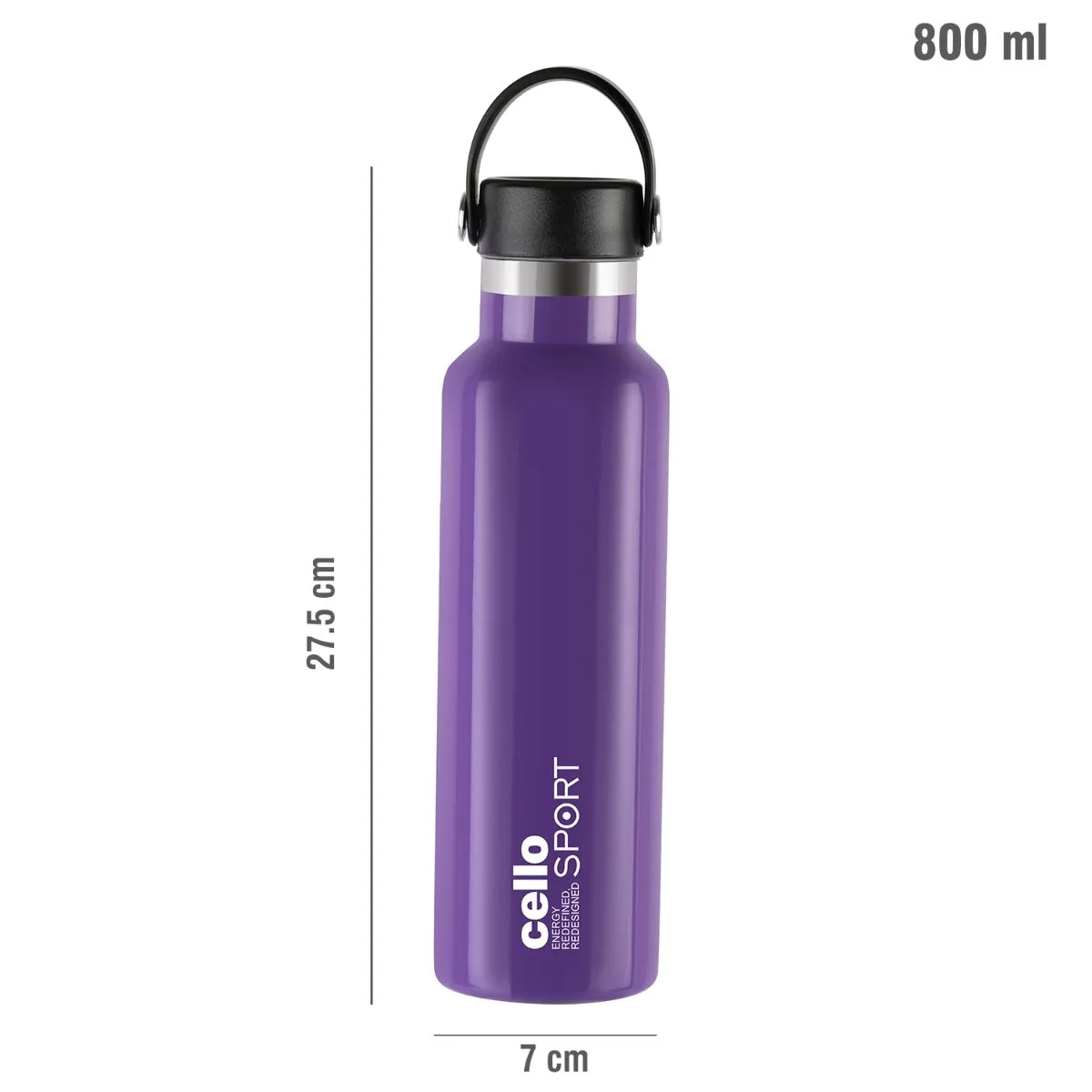 Aqua Bliss Flask, Vacusteel Water Bottle, 800ml