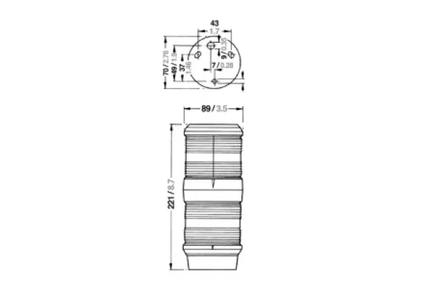 Aqua Signal Series 40 Tri- Colour / All Round White Navigation Light - 9 Weeks Delivery from Order