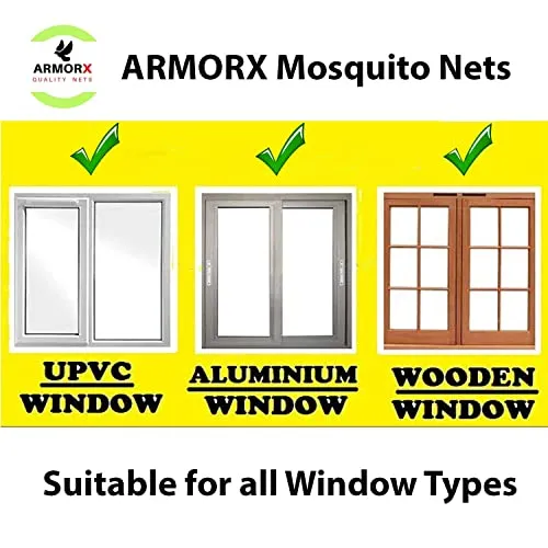 ARMORX Fiberglass Mosquito Net Pre Stitched with Fastener Tape on All Four Borders, Window/Door DIY Bug Insect Mesh-Black (3ftx2ft)