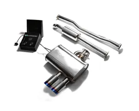 ARMYTRIX Stainless Steel Valvetronic Exhaust System Dual Blue Coated Mini Cooper S F56 | F57 2014-2020