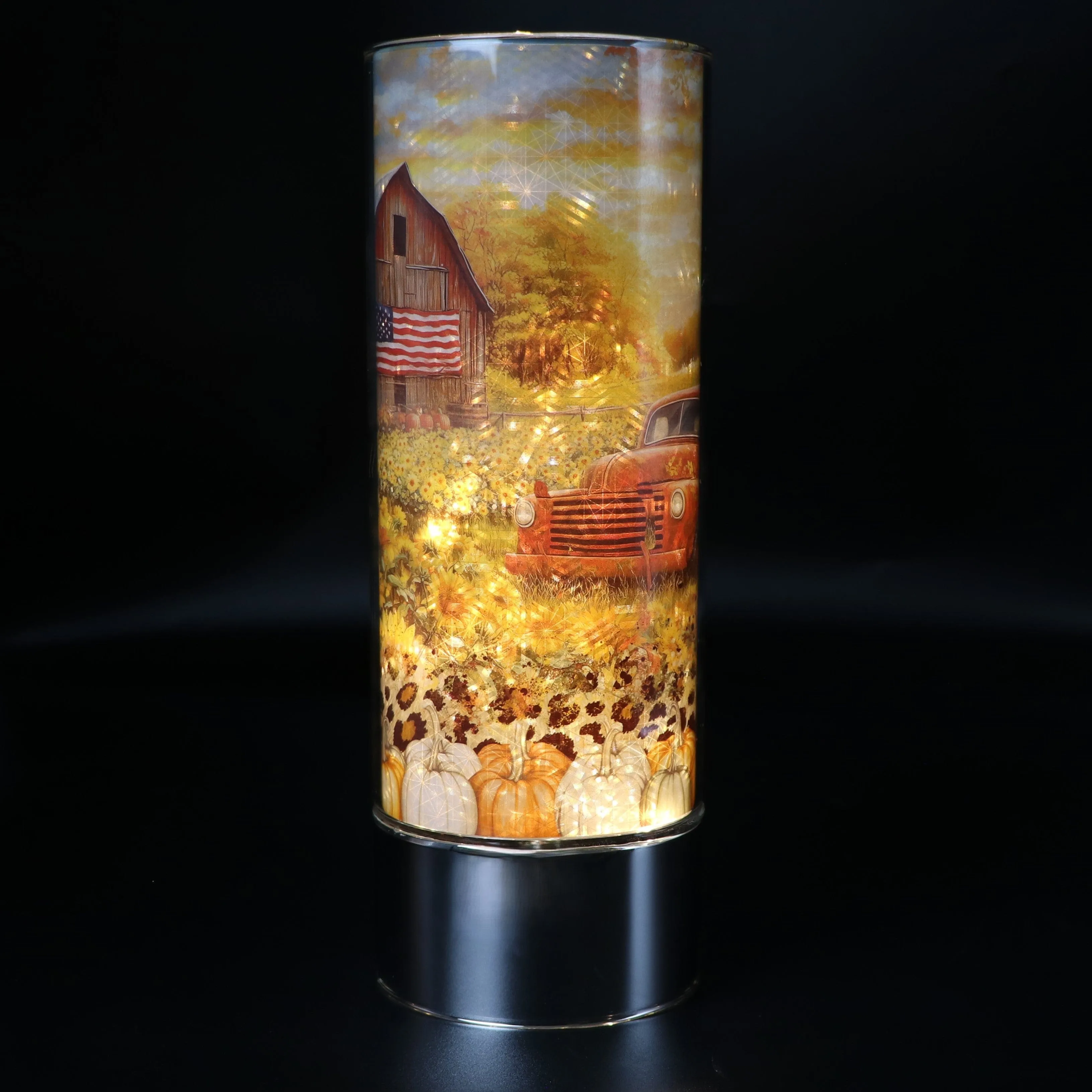 Autumn Country Sunflower Insert and Sparkle Glass® Accent Light