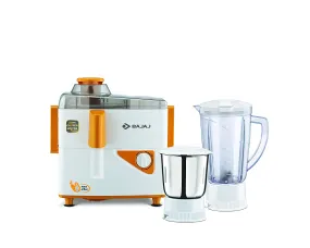 Bajaj Neo JX 4 450-Watt Juicer Mixer Grinder with 2 Jars (White/Orange)