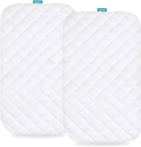 Bassinet Mattress Pad Cover - Fits Ingenuity Dream & Grow Bedside Baby Bassinet, 2 Pack, Bamboo, Waterproof