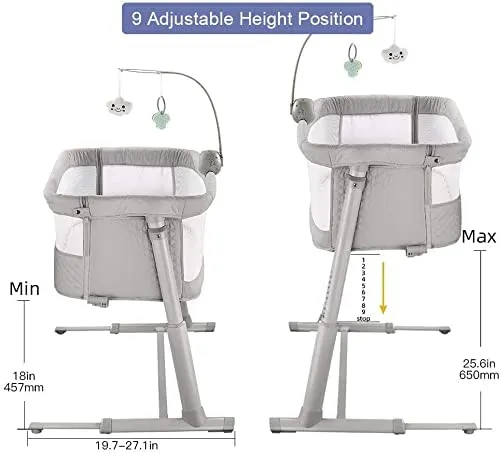 BAYBEE Cradella Cradle for Baby Cot with Adjustable Height, Portable & Mosquito Net