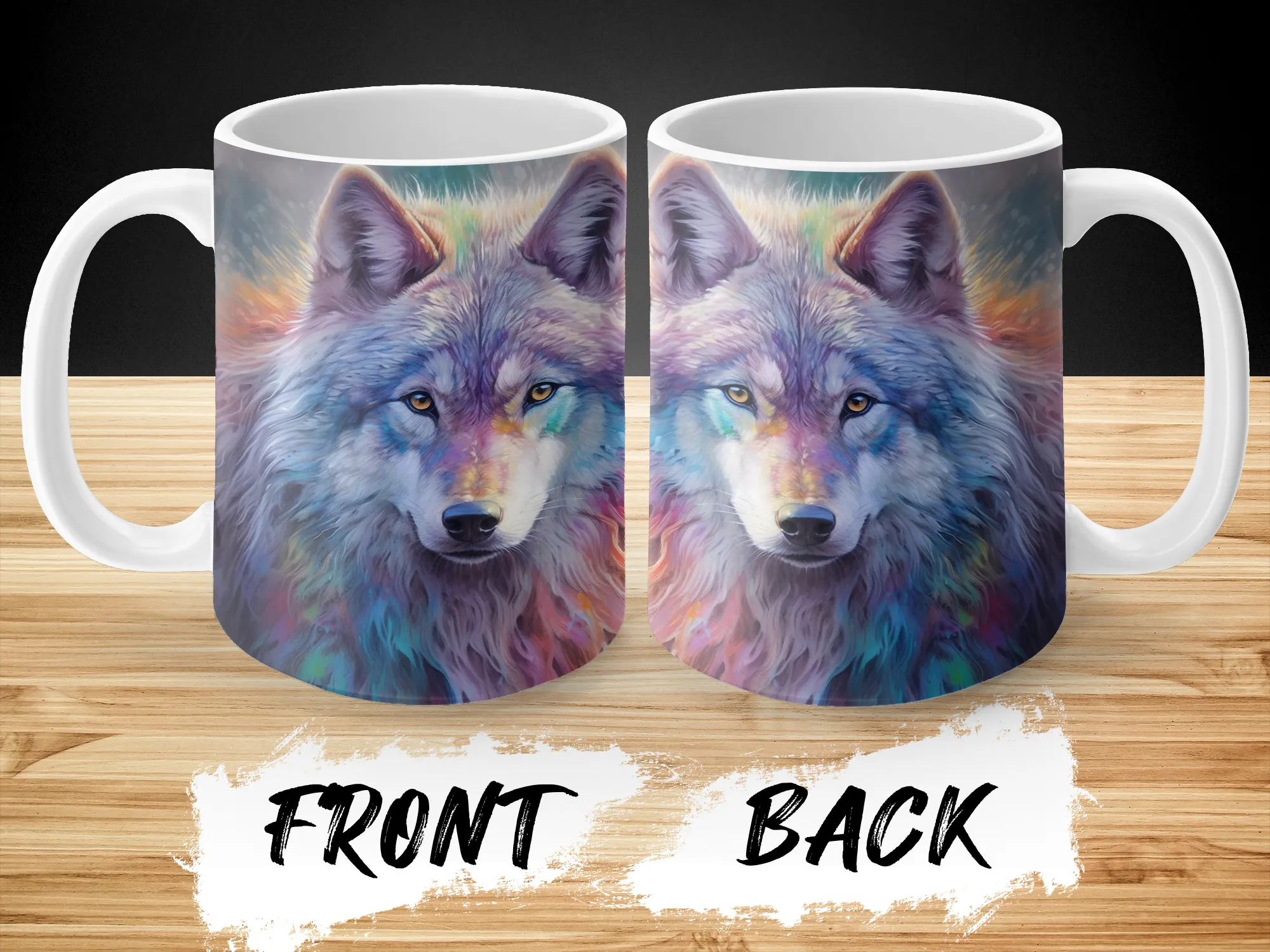 Beautiful Watercolor Wolf Coffee Mug, Wolf Gifts, Wolf Mug, Wolf Lover Gift, Wolf Coffee Cup