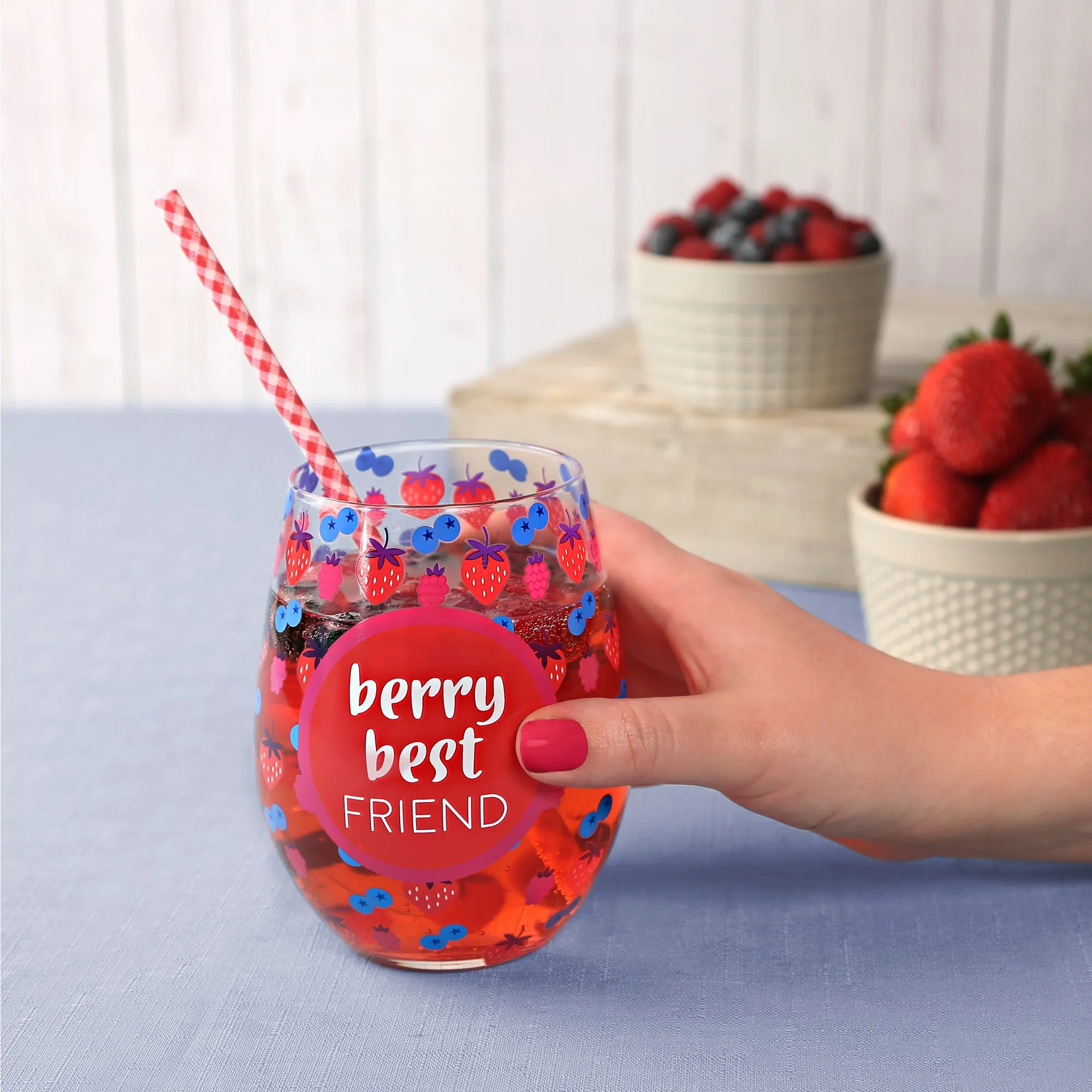 Best Friend 18 oz Stemless Wine Glass