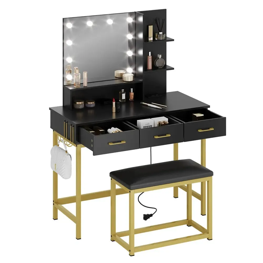 Bestier Makeup Vanity Desk Set with Mirror and Lights