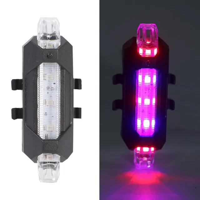 Bike Light USB LED Rechargeable Set Mountain Cycle Front Back Headlight