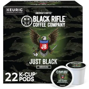 Black Rifle Coffee, Just Black, Single Serve Keurig K-Cup Pods, Medium Roast Coffee, 22-Count Box