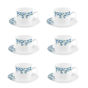 Blooming Garden  Cup & Saucer Set, 6 Pcs